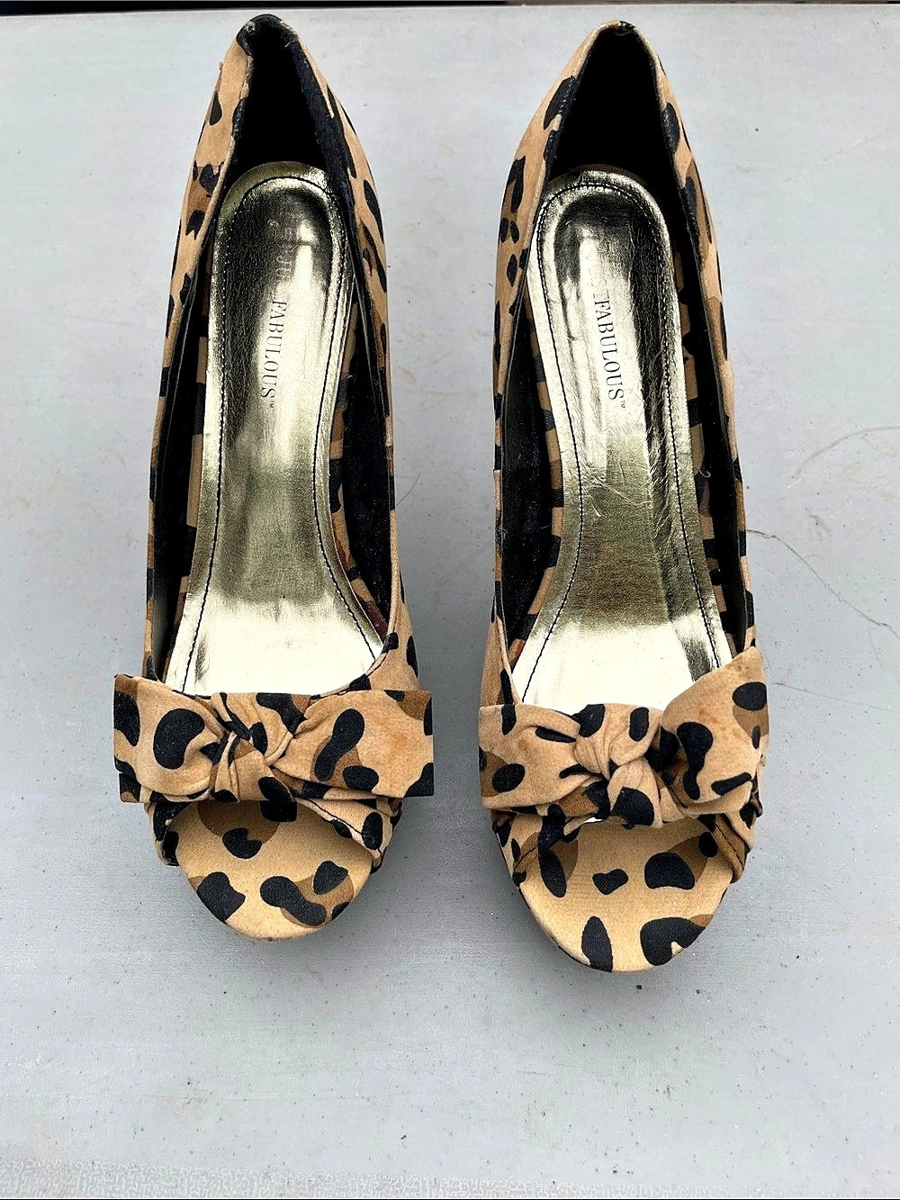 Faryl by Faryl Robin Animal Print Bow Heels